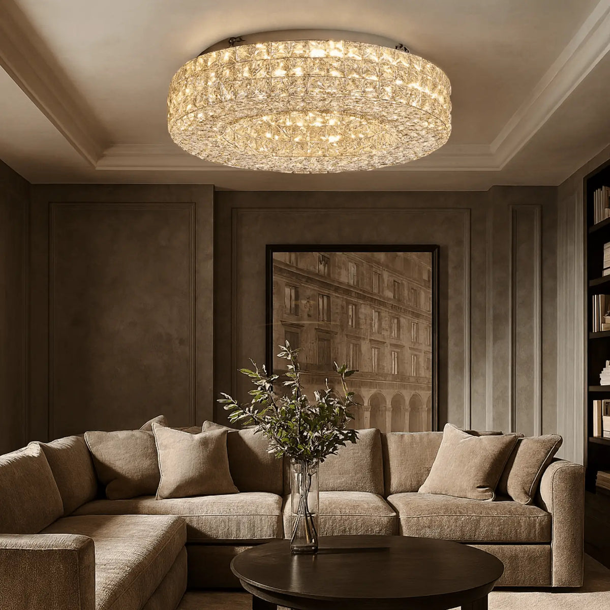 Bacci Crystal Flush Mount - cyranlighting