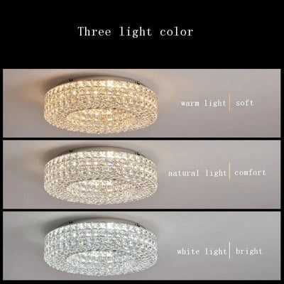 Bacci Crystal Flush Mount - cyranlamps