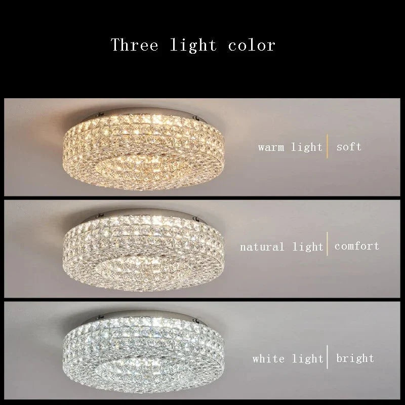 Bacci Crystal Flush Mount - cyranlamps