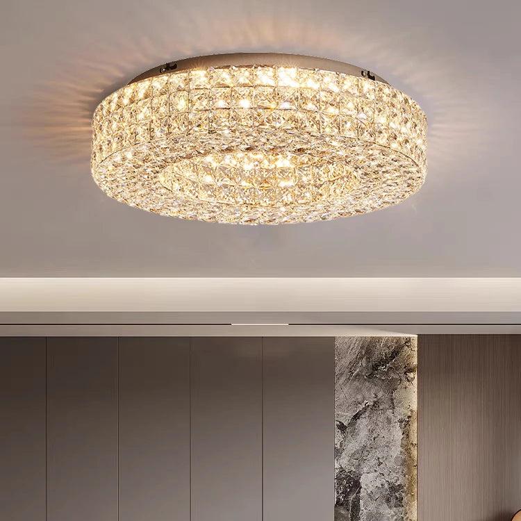 Bacci Crystal Flush Mount - cyranlamps