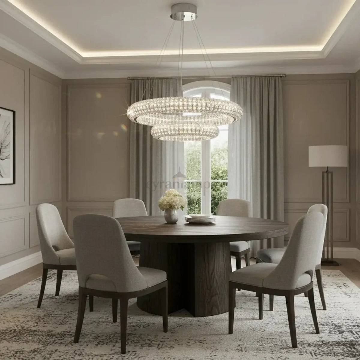 Bacci Crystal Modern Chandelier - cyranlighting