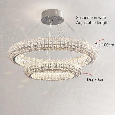 Bacci Crystal Modern Chandelier - cyranlamps