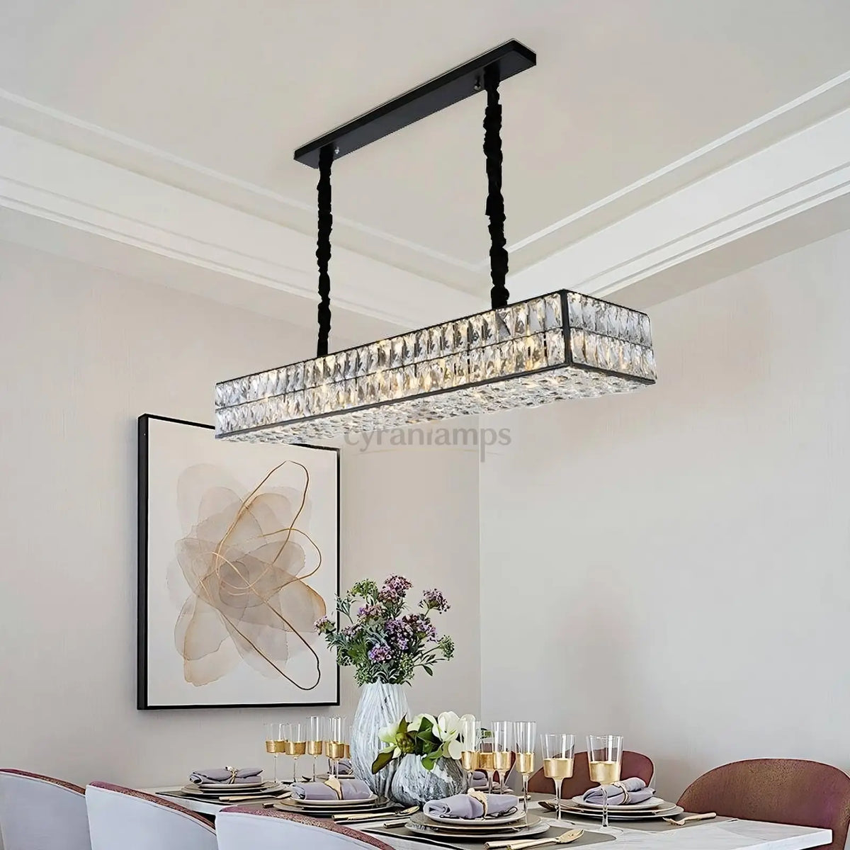 Bacci Dining Chandelier - cyranlighting