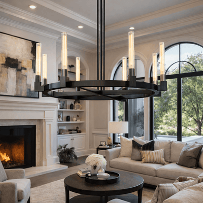Bannele Round Chandelier - cyranlamps