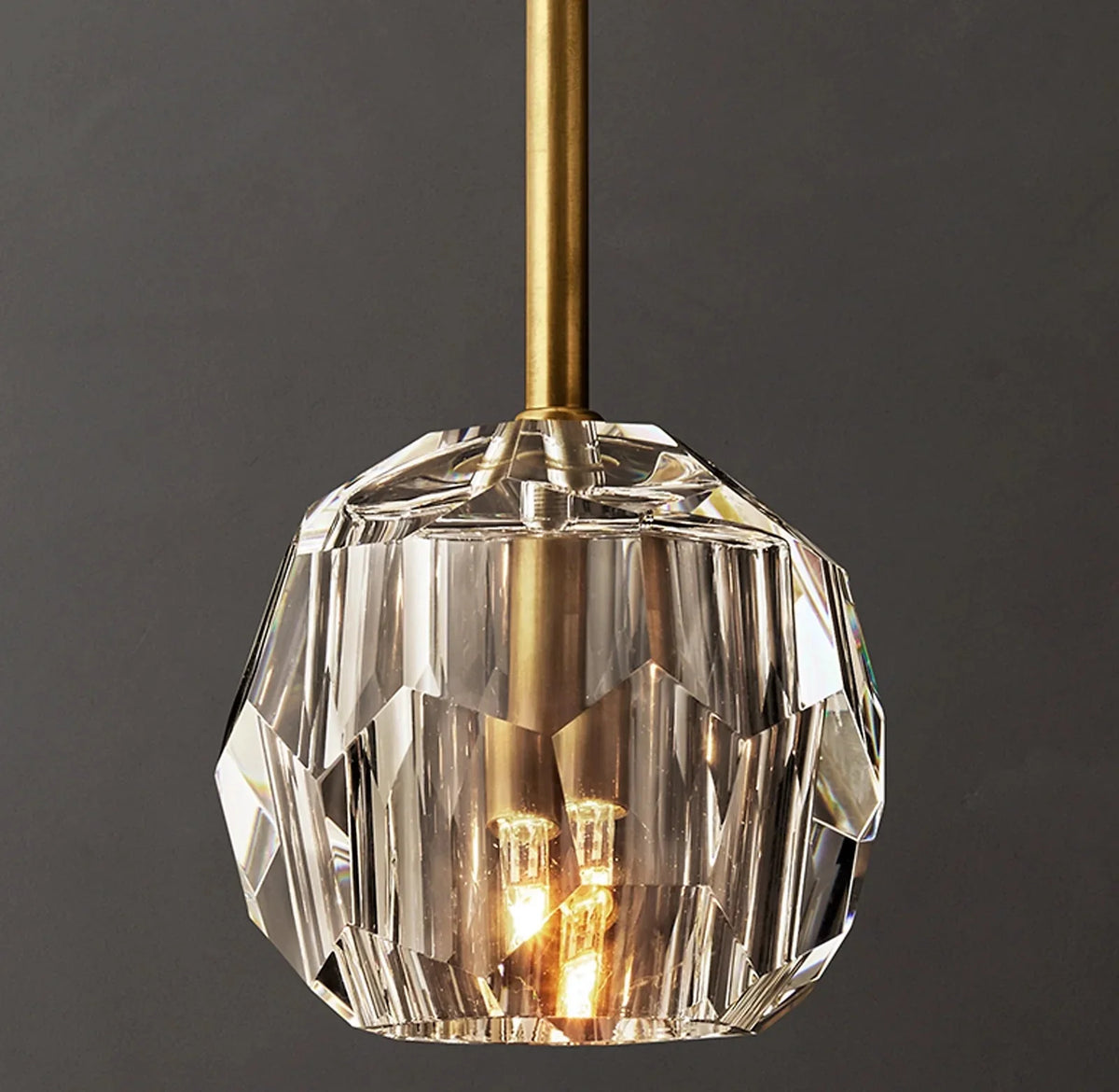 Beula De Clear Cristal Glass Rod Pendant - cyranlighting