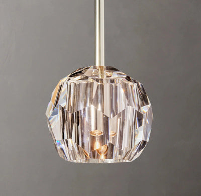 Beula De Clear Cristal Glass Rod Pendant - cyranlighting