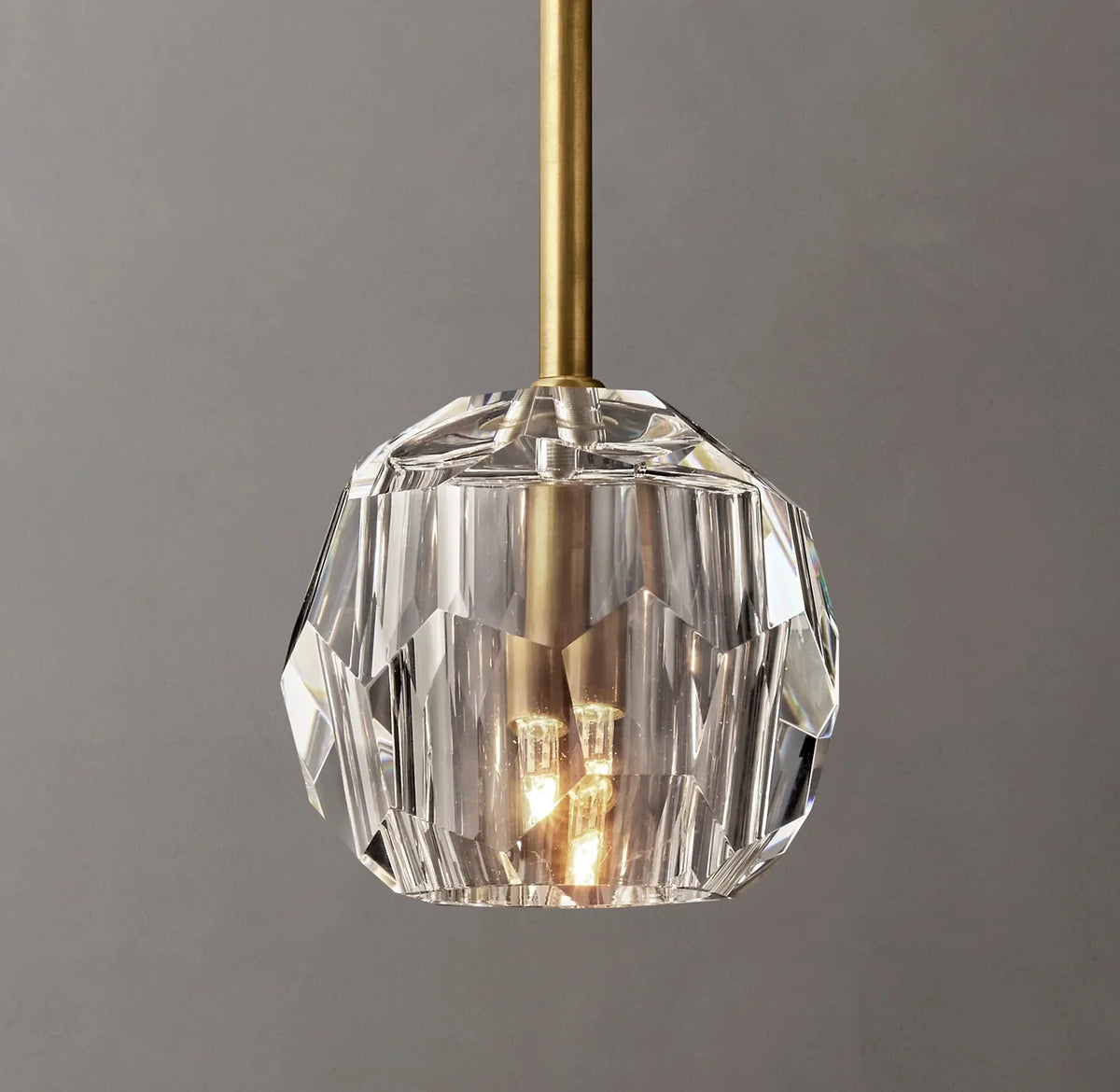 Beula De Clear Cristal Glass Rod Pendant - cyranlighting