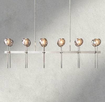 Beula De Cristal Double Linear Chandelier 60" - cyranlighting