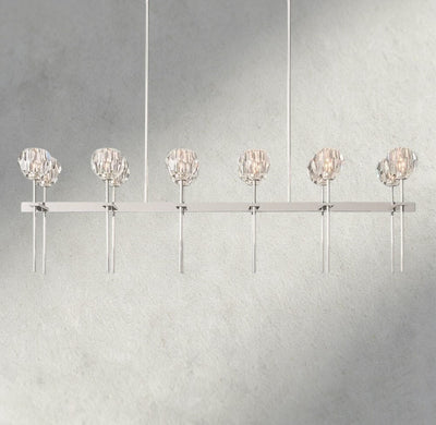 Beula De Cristal Double Linear Chandelier 60" - cyranlighting
