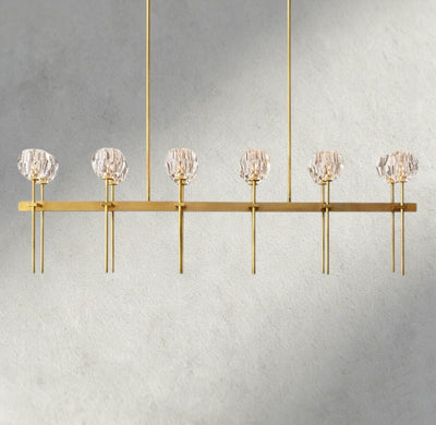 Beula De Cristal Double Linear Chandelier 60" - cyranlighting