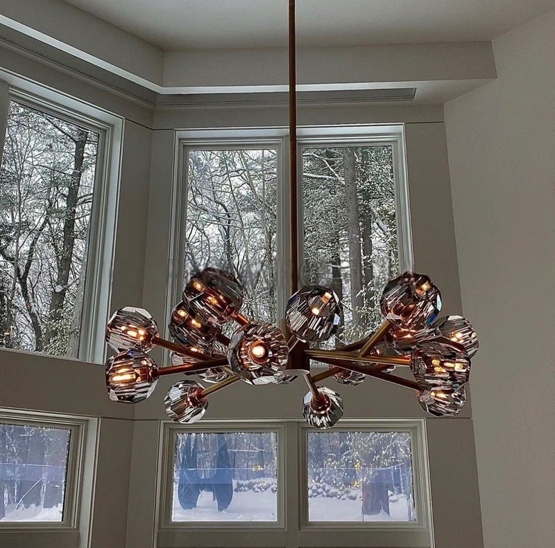 Beula De Cristal Round Chandelier 24", 36", 48", 60", 72" - cyranlighting