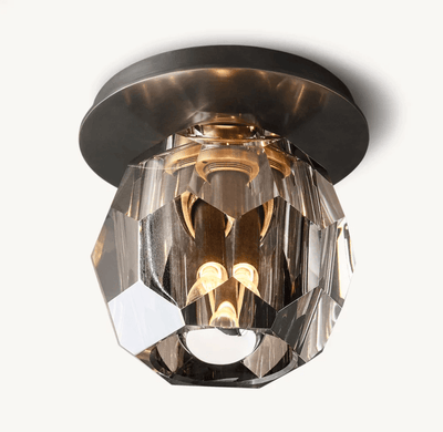 Beula De Smoke Cristal Glass Flushmount - cyranlighting