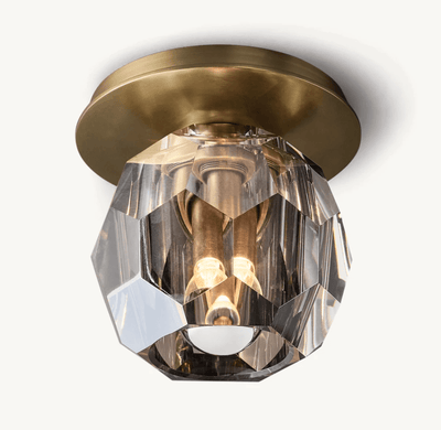 Beula De Smoke Cristal Glass Flushmount - cyranlighting