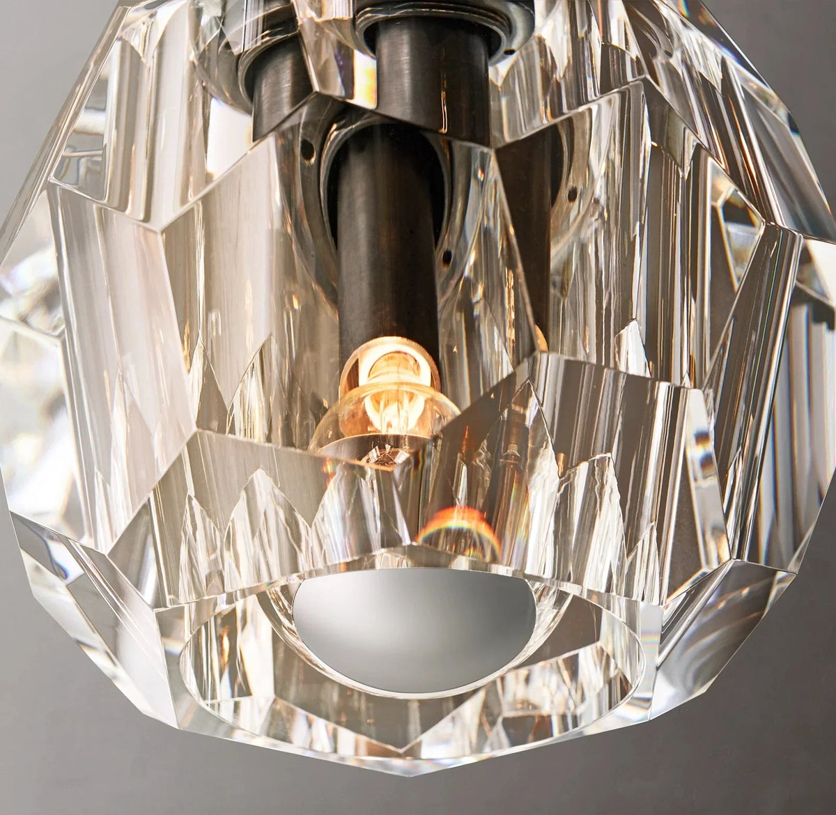 Beula De Smoke Cristal Glass Flushmount - cyranlighting