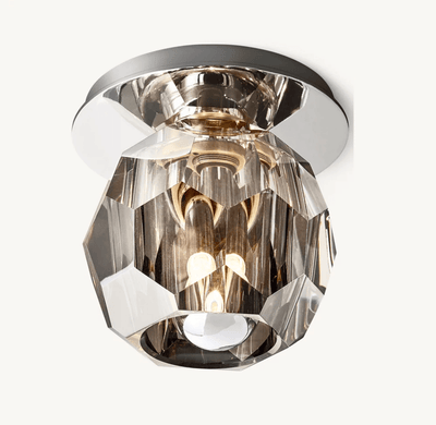 Beula De Smoke Cristal Glass Flushmount - cyranlighting