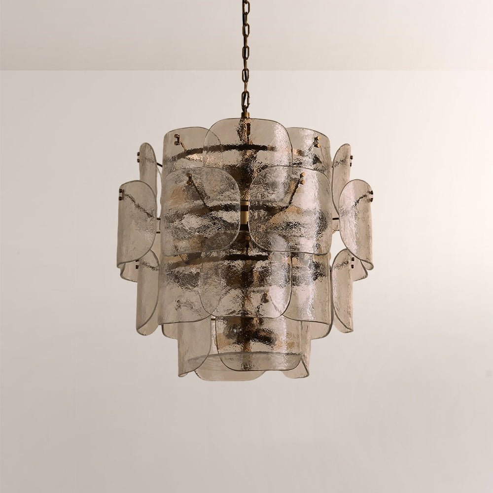 Blaire Tiered Blown Glass Chandelier - cyranlamps