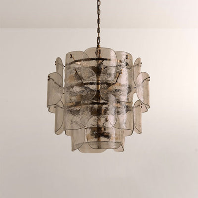 Blaire Tiered Blown Glass Chandelier - cyranlamps