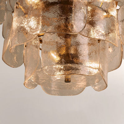 Blaire Tiered Blown Glass Chandelier - cyranlamps