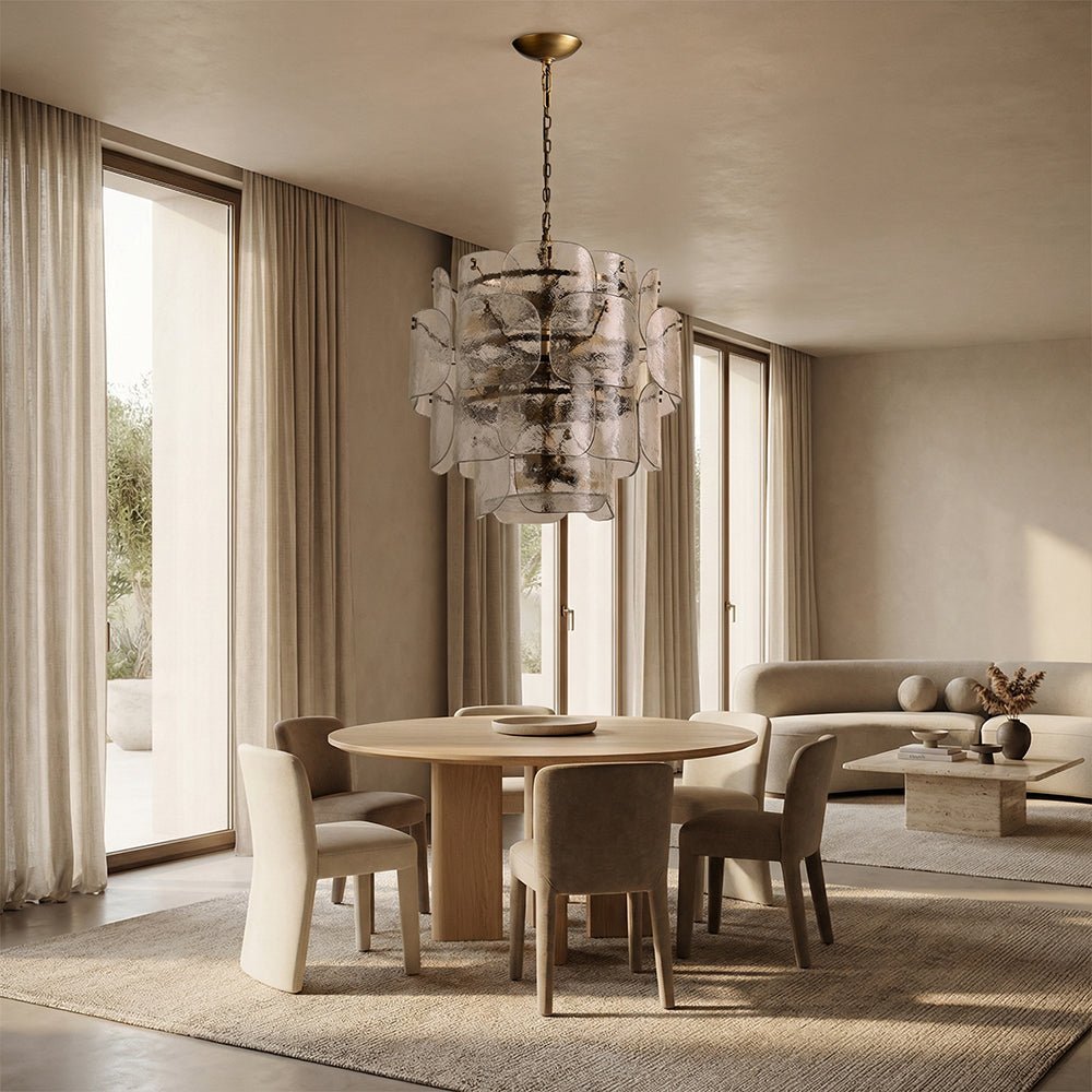 Blaire Tiered Blown Glass Chandelier - cyranlamps