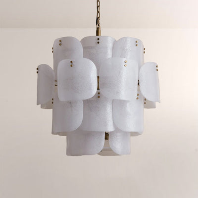 Blaire Tiered Blown Glass Chandelier - cyranlamps