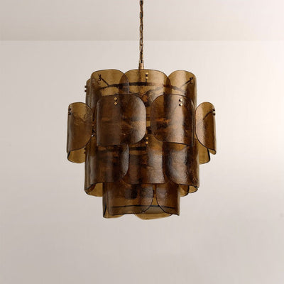 Blaire Tiered Blown Glass Chandelier - cyranlamps
