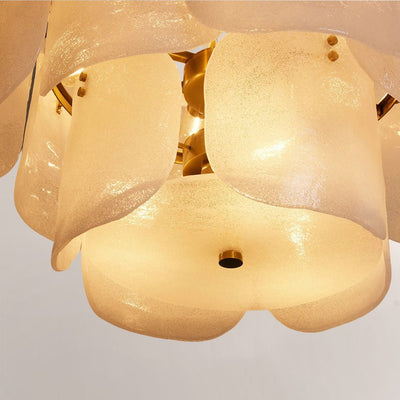 Blaire Tiered Blown Glass Chandelier - cyranlamps