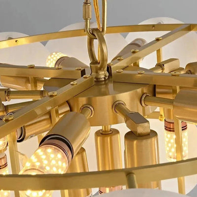 Bordwell Marble Chandelier 31" - cyranlamps