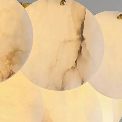 Bordwell Marble Chandelier 31" - cyranlamps