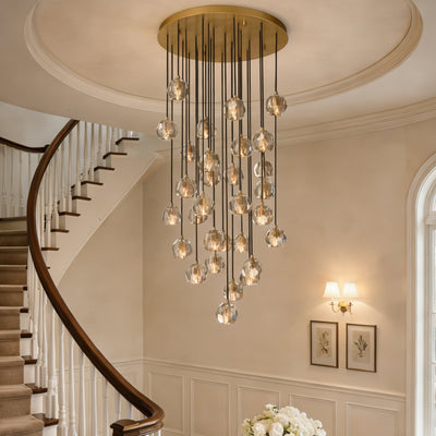 Boule do Cristal Round Cluster Chandelier - cyranlighting