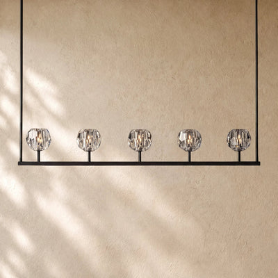 Boulee de Cristal Glass Linear Chandelier 48", 60"