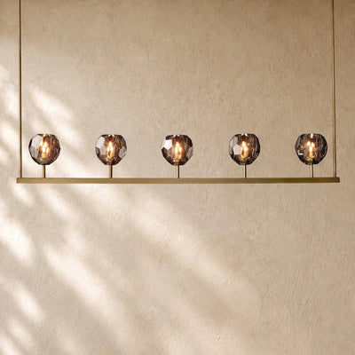Boulee de Cristal Glass Linear Chandelier 48", 60"