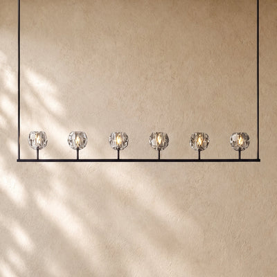 Boulee de Cristal Glass Linear Chandelier 48", 60"