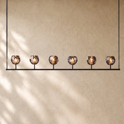 Boulee de Cristal Glass Linear Chandelier 48", 60"
