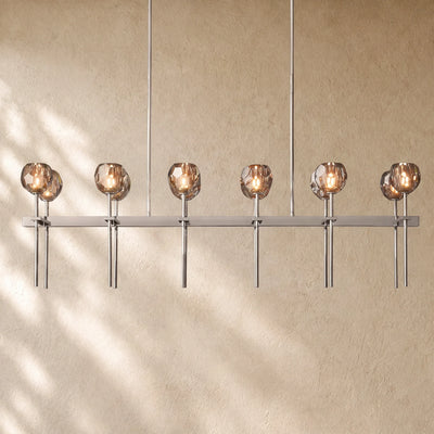 Boulee de Cristal Double Linear Chandelier 60"