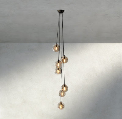 Bubble Clear Glass Cascade Pendant - cyranlighting