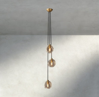 Bubble Clear Glass Cascade Pendant - cyranlighting