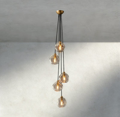 Bubble Clear Glass Cascade Pendant - cyranlighting