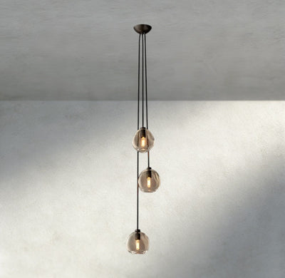 Bubble Clear Glass Cascade Pendant - cyranlighting