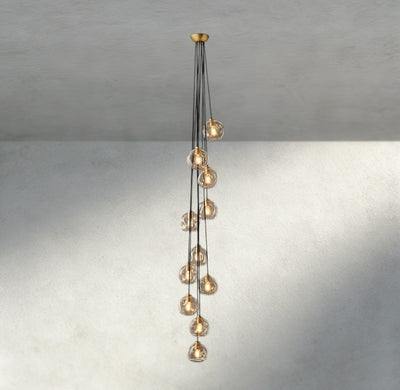 Bubble Clear Glass Cascade Pendant - cyranlighting
