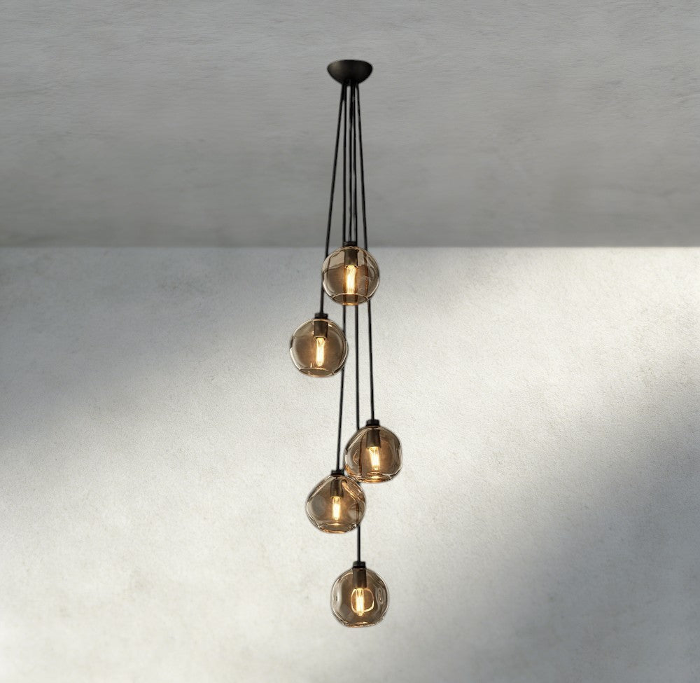 Bubble Clear Glass Cascade Pendant - cyranlighting