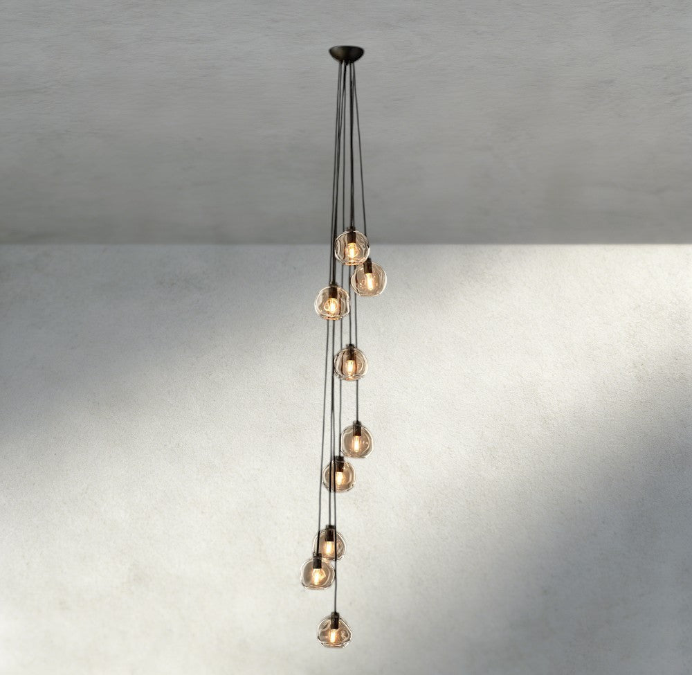 Bubble Clear Glass Cascade Pendant - cyranlighting