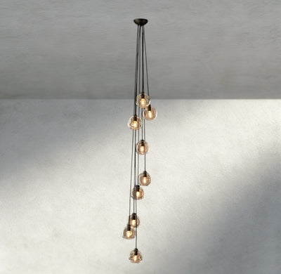 Bubble Clear Glass Cascade Pendant - cyranlighting