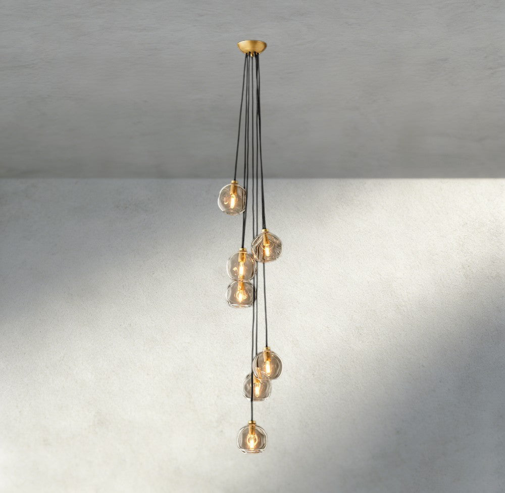 Bubble Clear Glass Cascade Pendant - cyranlighting