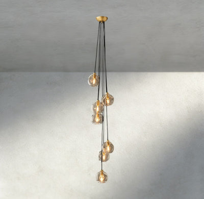 Bubble Clear Glass Cascade Pendant - cyranlighting
