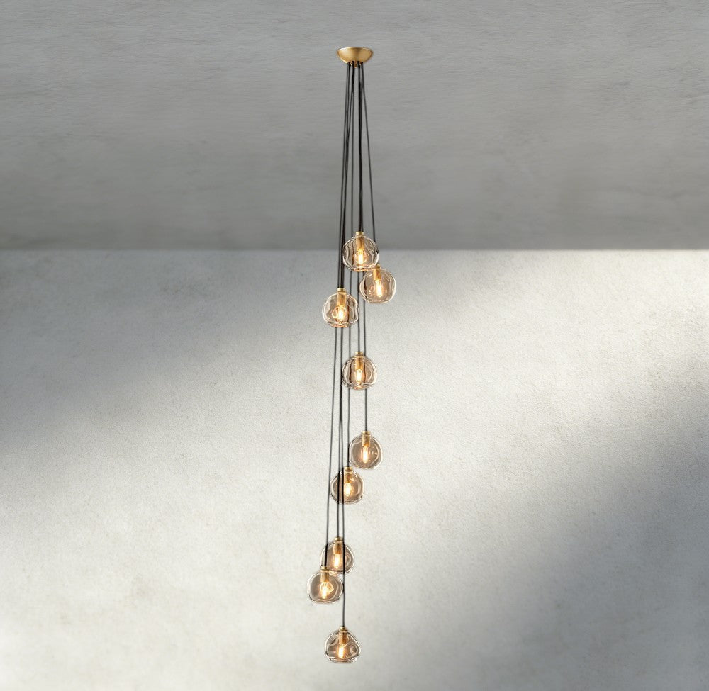 Bubble Clear Glass Cascade Pendant - cyranlighting