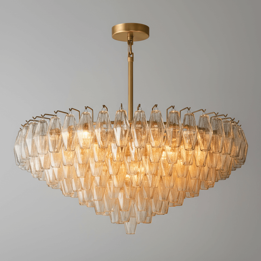 Burnley Glass Chandelier - cyranlamps