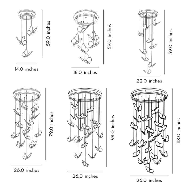 Butterfly Chandelierv Modern Metal Disk Acrylic Ceiling Light - Cyran Lamps