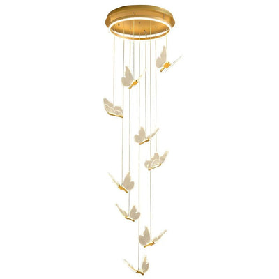Butterfly Chandelierv Modern Metal Disk Acrylic Ceiling Light - Cyran Lamps