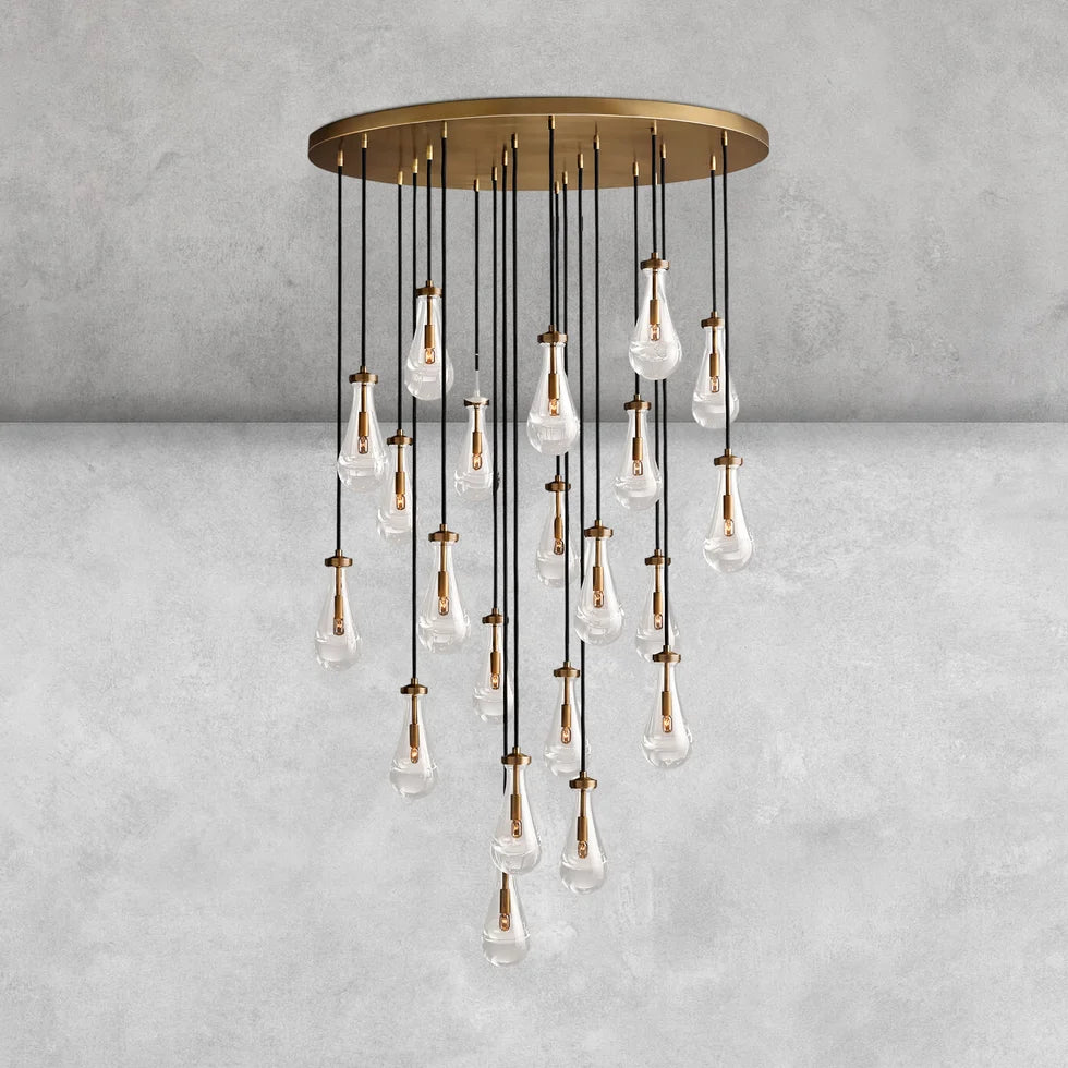 Raindrop Round Chandelier 47"