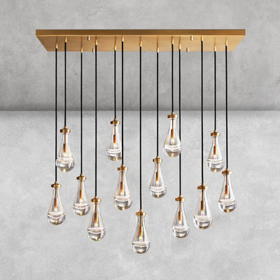 Raindrop Rectangular Chandelier 54"